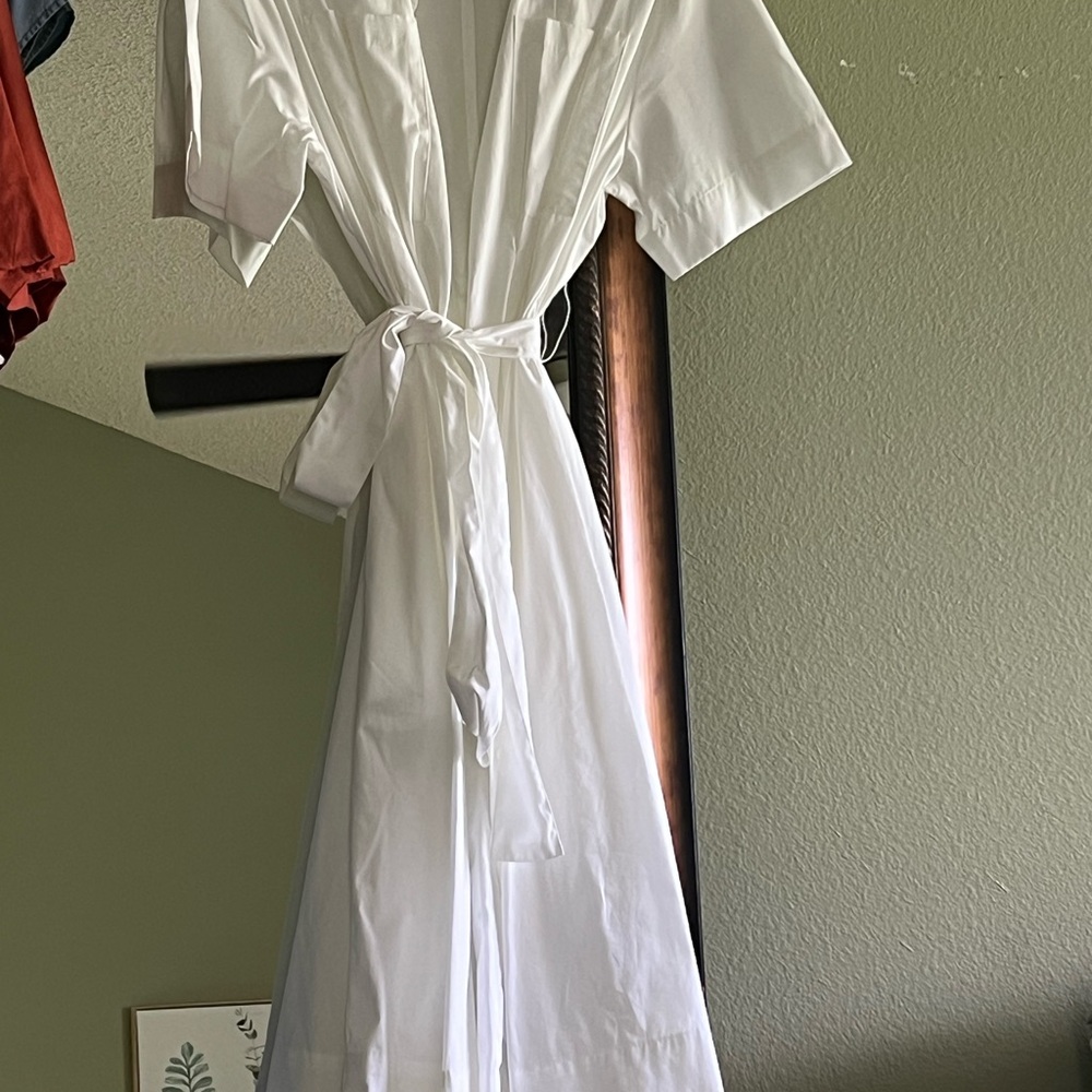 Banana Republic White Plunge Sundress